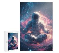 1000 PCS Puzzles for Adults Space Meditation Astronaut in Cosmic Serenity -1 Puzzle For Teenagers Birthday Present Difficult And Challenge Unique Birthday And Xmas Gifts 1000 PCS