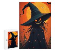 1000 PCS Puzzles for Adults Spooky Halloween Witch Moon Jigsaws for Adults Relax Games Presents for Women Birthday And Unique Gifts 1000 PCS