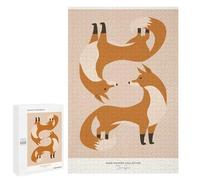 1000 PCS Puzzles for Adults Stylized Foxes Art Print Puzzle For Teenagerss Hand Speed Race Train Your Brain And Hands Addictive Toys to Cultivate Patience 1000 PCS