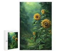 1000 PCS Puzzles for Adults Sunflower Forest Pathway Jigsaw Puzzles for Adults Improve Memory Help The Brain Exercise Gifts for Friends And Family 1000 PCS