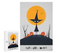 1000 PCS Puzzles for Adults Witching Hour - Cute Halloween Witch Art Jigsaws for Adults Relax Games Presents for Women Birthday And Unique Gifts 1000 PCS