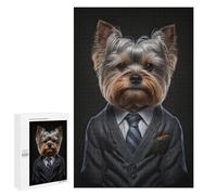 1000 PCS Puzzles for Adults Yorkshire Terrier Men Suit Adult Jigsaw Family Games Precision Cutting Unique Gifts for Birthday And Christmas 1000 PCS