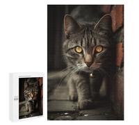 1000 PCS Puzzles for Teenagers Curious Street Cat Jigsaw Puzzles for Teenagers Staycation Kill Time Help The Brain Exercise Family Fun & Game Night 1000 PCS