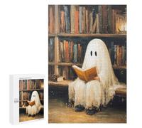 1000 PCS Puzzles for Teenagers Ghost Reading Book in Library Jigsaw Puzzles for Teenagers Staycation Kill Time Help The Brain Exercise Family Fun & Game Night 1000 PCS