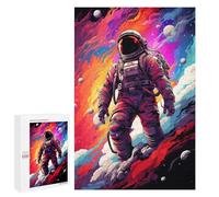 1000 PCS Puzzles for Teenagers Space Astronaut Adventure -3 Jigsaw Puzzles for Teenagers Staycation Kill Time Help The Brain Exercise Family Fun & Game Night 1000 PCS