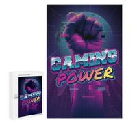 1000 PCS Puzzles for Teenagerss 90s 80s Retro Gaming Power Puzzle for Adults Fun Games Staycation Kill Time Help The Brain Exercise 1000 PCS