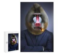 1000 PCS Puzzles for Teenagerss Classy Cool Baboon Puzzle for Adults Fun Games Staycation Kill Time Help The Brain Exercise 1000 PCS