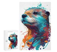 `1000 PCS Puzzles for Teenagerss Colorful Otter Animals Puzzles for Adults Family Games Difficult Challenge Help The Brain Exercise 1000 PCS