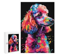 1000 PCS Puzzles for Teenagerss Colorful Poodle Art Puzzle for Adults Fun Games Staycation Kill Time Help The Brain Exercise 1000 PCS