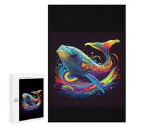 `1000 PCS Puzzles for Teenagerss Colorful Whale Puzzles for Adults Family Games Difficult Challenge Help The Brain Exercise 1000 PCS