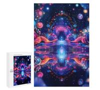 `1000 PCS Puzzles for Teenagerss Cosmic Gateway Psychodelic Abstract Puzzles for Adults Family Games Difficult Challenge Help The Brain Exercise 1000 PCS