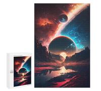 1000 PCS Puzzles for Teenagerss Cosmic Sunset Serenity Puzzle for Adults Fun Games Staycation Kill Time Help The Brain Exercise 1000 PCS