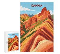 `1000 PCS Puzzles for Teenagerss Danxia Wonders Puzzles for Adults Family Games Difficult Challenge Help The Brain Exercise 1000 PCS