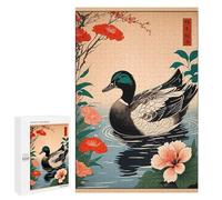 1000 PCS Puzzles for Teenagerss Duck Japanese Art Puzzle for Adults Fun Games Staycation Kill Time Help The Brain Exercise 1000 PCS