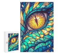 1000 PCS Puzzles for Teenagerss Emerald Dragon Eye Puzzle for Adults Fun Games Staycation Kill Time Help The Brain Exercise 1000 PCS