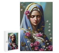 1000 PCS Puzzles for Teenagerss Floral Veiled Figure Puzzle for Adults Fun Games Staycation Kill Time Help The Brain Exercise 1000 PCS