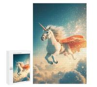 1000 PCS Puzzles for Teenagerss Flying Unicorn with Cape Puzzle for Adults Fun Games Staycation Kill Time Help The Brain Exercise 1000 PCS
