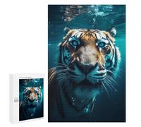 1000 PCS Puzzles for Teenagerss Funny Underwater Tiger Puzzle for Adults Fun Games Staycation Kill Time Help The Brain Exercise 1000 PCS