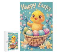 `1000 PCS Puzzles for Teenagerss Happy Easter Chick with Eggs Puzzles for Adults Family Games Difficult Challenge Help The Brain Exercise 1000 PCS