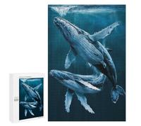 `1000 PCS Puzzles for Teenagerss Humpback Whales Puzzles for Adults Family Games Difficult Challenge Help The Brain Exercise 1000 PCS