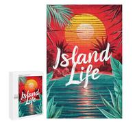 `1000 PCS Puzzles for Teenagerss Island Life Sunset Puzzles for Adults Family Games Difficult Challenge Help The Brain Exercise 1000 PCS