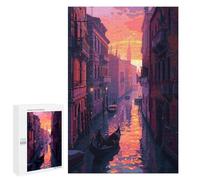 1000 PCS Puzzles for Teenagerss Italy Venice Pixel Art Puzzle for Adults Fun Games Staycation Kill Time Help The Brain Exercise 1000 PCS