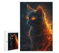 1000 PCS Puzzles for Teenagerss Kitten On Fire Puzzle for Adults Fun Games Staycation Kill Time Help The Brain Exercise 1000 PCS
