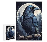 `1000 PCS Puzzles for Teenagerss Moonlit Raven Puzzles for Adults Family Games Difficult Challenge Help The Brain Exercise 1000 PCS