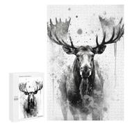 1000 PCS Puzzles for Teenagerss Moose Beauty Watercolor Puzzle for Adults Fun Games Staycation Kill Time Help The Brain Exercise 1000 PCS