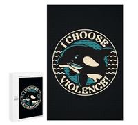 `1000 PCS Puzzles for Teenagerss Orca I Choose Violence Puzzles for Adults Family Games Difficult Challenge Help The Brain Exercise 1000 PCS