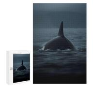 `1000 PCS Puzzles for Teenagerss Orca Whale Rising Above Puzzles for Adults Family Games Difficult Challenge Help The Brain Exercise 1000 PCS