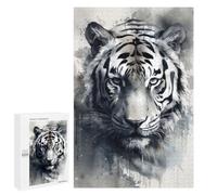 1000 PCS Puzzles for Teenagerss Tiger Beauty Watercolor Puzzle for Adults Fun Games Staycation Kill Time Help The Brain Exercise 1000 PCS