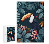 `1000 PCS Puzzles for Teenagerss Toucan in Tropical Jungle Puzzles for Adults Family Games Difficult Challenge Help The Brain Exercise 1000 PCS