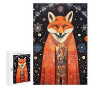 `1000 PCS Puzzles for Teenagerss Tribal Animal Art 03 Fox Puzzles for Adults Family Games Difficult Challenge Help The Brain Exercise 1000 PCS