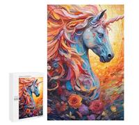 1000 PCS Puzzles for Teenagerss Unicorn Colorful Puzzle for Adults Fun Games Staycation Kill Time Help The Brain Exercise 1000 PCS