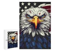 `1000 PCS Puzzles for Teenagerss USA Flag Bald Eagle Puzzles for Adults Family Games Difficult Challenge Help The Brain Exercise 1000 PCS