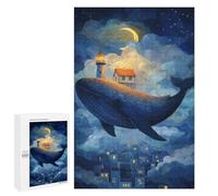 `1000 PCS Puzzles for Teenagerss Whale Island Dreamscape Puzzles for Adults Family Games Difficult Challenge Help The Brain Exercise 1000 PCS