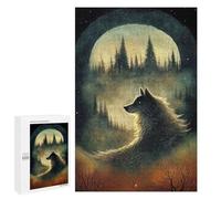 `1000 PCS Puzzles for Teenagerss Wolf in The Moonlight Puzzles for Adults Family Games Difficult Challenge Help The Brain Exercise 1000 PCS