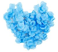 1000 Pcs Rose Petals Artificial Silk Flowers Petals No-Taste Artificial Roses for Wedding Decoration Confetti Table Valentine's Day Party Fake Roses Petals (Light Blue)