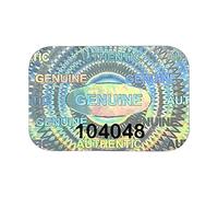 1000 pcs Tamper Proof Hologram Stickers Silver High Security Tamper Evident Warranty Seal Void Genuine Authentic Holographic Labels w/Unique Sequential Serial Numbering 0.95X0.6 inch (Silver)