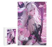 1000 PCS Teenager Pieces Jigsaw Puzzle Cherry Blossom Warrior with Cat Jigsaw Puzzles for Teenagers But Fun And Humorous Help The Brain Exercise Family Fun & Game Night 1000 PCS