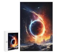 1000 PCS Teenager Pieces Jigsaw Puzzle Galactic Eclipse Celestial Dance Jigsaw Puzzles for Teenagers But Fun And Humorous Help The Brain Exercise Family Fun & Game Night 1000 PCS