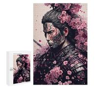 1000 PCS Teenager Pieces Jigsaw Puzzle Samurai Warrior with Cherry Blossoms-2 Jigsaw Puzzles for Teenagers But Fun And Humorous Help The Brain Exercise Family Fun & Game Night 1000 PCS