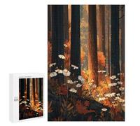 1000 PCS Teenager Puzzles Autumn Forest with Daisies Jigsaw Puzzles for Teenagers Difficult Hard Every Piece Is Unique - Birthday Present, Gifts, 1000 PCS