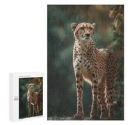 1000 PCS Teenager Puzzles Cheetah in Rainy Forest-2 Jigsaw Puzzles for Teenagers Difficult Hard Every Piece Is Unique - Birthday Present, Gifts, 1000 PCS