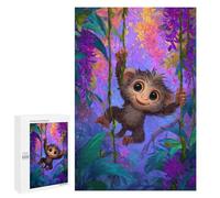 1000 PCS Teenager Puzzles Jungle Monkey Adventure Jigsaw Puzzles for Teenagers Difficult Hard Every Piece Is Unique - Birthday Present, Gifts, 1000 PCS