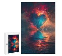 1000 PCS Teenager Puzzles Love in Flames Heart on Fire Jigsaw Puzzles for Teenagers Difficult Hard Every Piece Is Unique - Birthday Present, Gifts, 1000 PCS