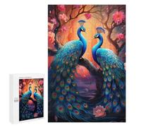 1000 PCS Teenager Puzzles Peacock Paradise Fantasy Artwork Jigsaw Puzzles for Teenagers Difficult Hard Every Piece Is Unique - Birthday Present, Gifts, 1000 PCS
