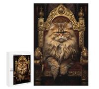 1000 PCS Teenager Puzzles Royal Persian Cat Throne-9 Jigsaw Puzzles for Teenagers Difficult Hard Every Piece Is Unique - Birthday Present, Gifts, 1000 PCS