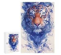 1000 PCS Teenager Puzzles Tiger Art Print Poster-3 Jigsaw Puzzles for Teenagers Difficult Hard Every Piece Is Unique - Birthday Present, Gifts, 1000 PCS